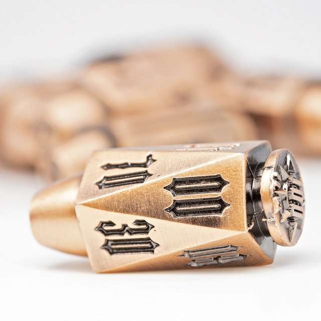 Sage's Holy Revolver Copper Bullets Metal Dice Set image 6