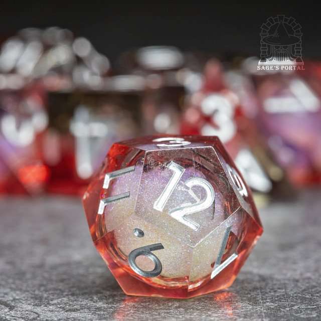 Sage's Dusk Souls Liquid Core Sharp Edge Resin Dice Set image 2