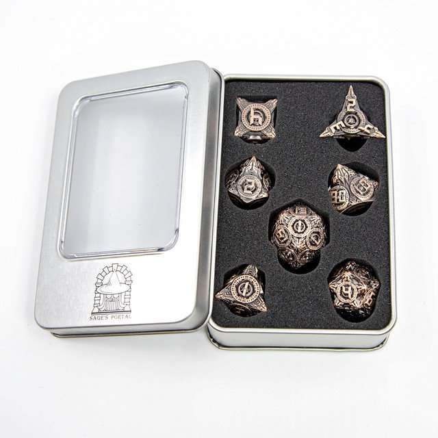 Sage’s Chronurgy Timeless Copper Metal Polyhedral Dice Set image 12