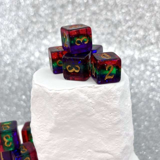 Sage's Incantations Chromatic Doom Resin D6 Dice 24 Pc Set image 0