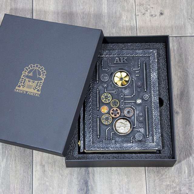 Sage's Gnomish Notebook Silver | Handmade Notebook for TTRPG, Sketchbook, Diary image 7