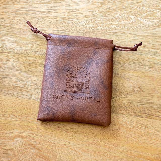 Sage's Pouch - PU Leather Walnut/Chestnut Spotted Dice Bag image 6
