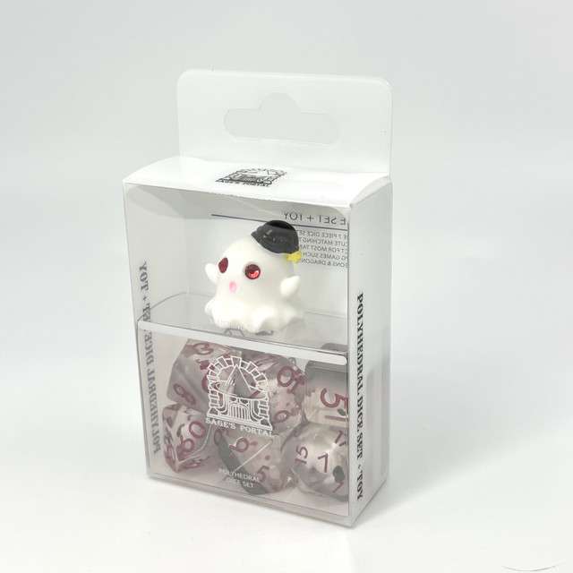 Sage's Sleepy Ghost Familiar Resin Polyhedral Dice Set + Toy image 3