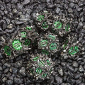 Sage's Deadly Lotus Midnight Venom Metal Polyhedral Dice Set image 0