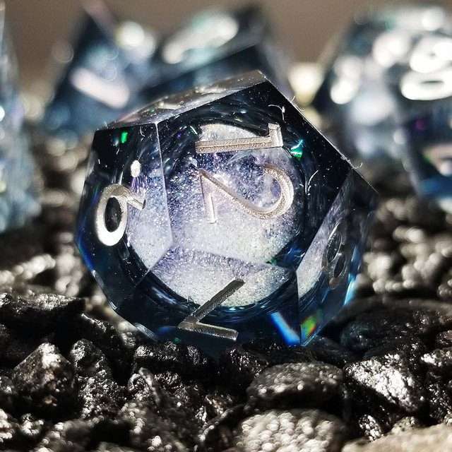 Sage's Winter Souls Liquid Core Sharp Edge Resin Dice Set image 3