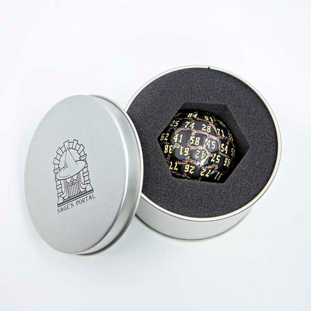 Sage’s Warp Stones Yellow Sun d100 Metal Dice image 7