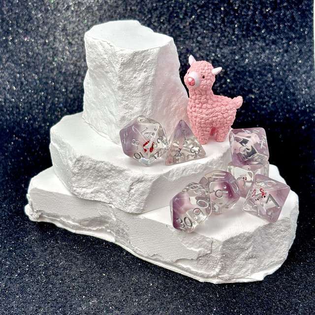 Sage's Familiars - Llama Resin Polyhedral Dice Set image 2