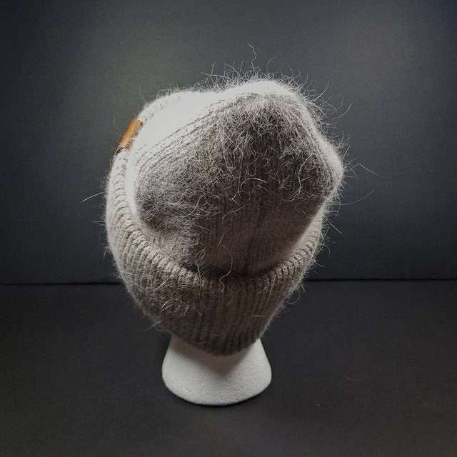 Sage’s Cap – Mocha Angora Rabbit Fur Viscose Beanie image 4