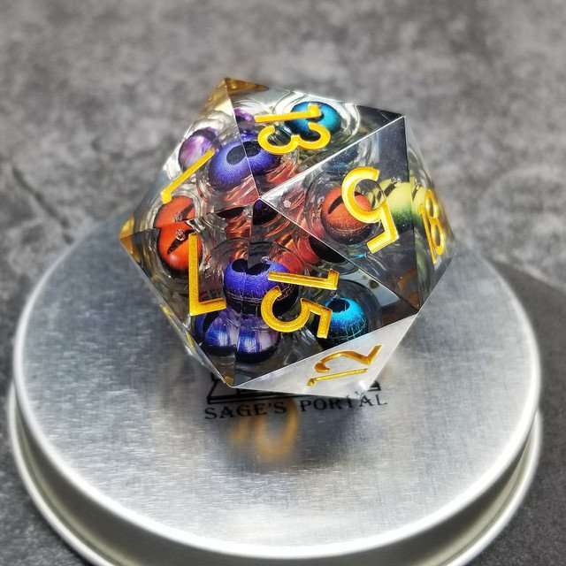 Sage's Watchful Eyes Liquid Core Sharp Edge Resin 33mm D20  image 9