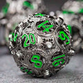 Sage’s Ouroboros Dusk Venom Hollow Metal Polyhedral Dice Set image 0