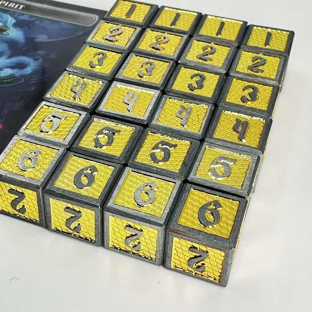 Sage's Wyrmlings Gold Scales Metal d6 Dice 24 Piece Set image 2