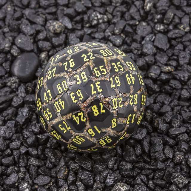 Sage’s Warp Stones Yellow Sun d100 Metal Dice image 11