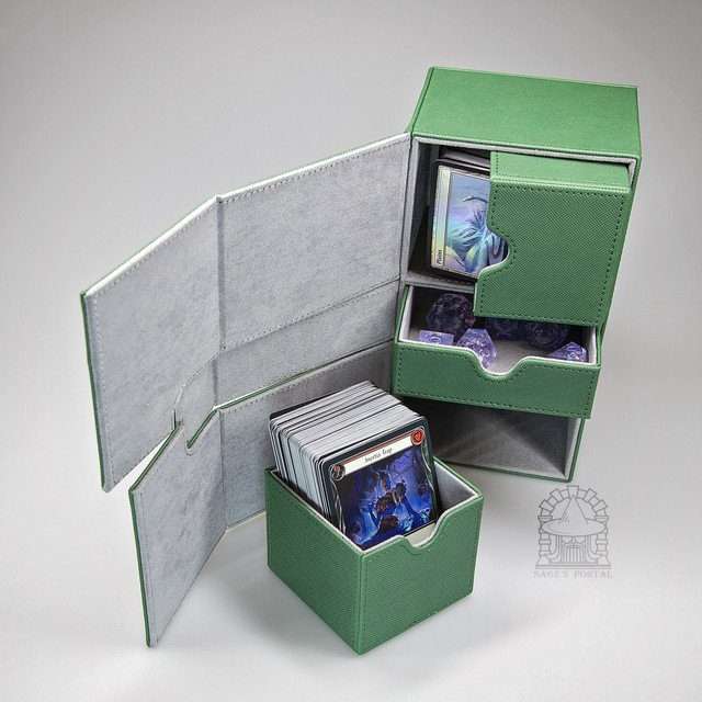 Sage's Premium 3 Drawer Deck Storage Box for TCG, Dice, Jewelry  200mm x 115mm x 90mm image 2