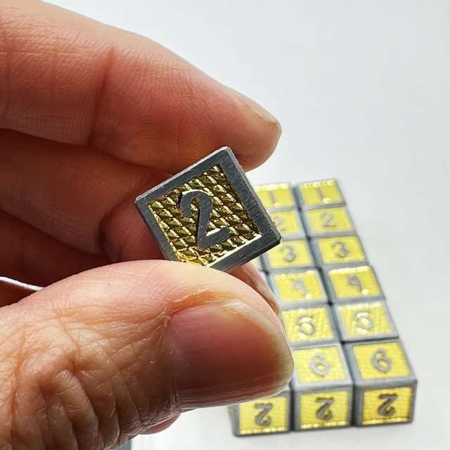 Sage's Wyrmlings Gold Scales Metal d6 Dice 24 Piece Set image 1