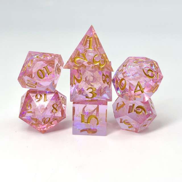 Sage's Exaltations - Sakura Festival Sharp Edge Resin Dice Set image 0