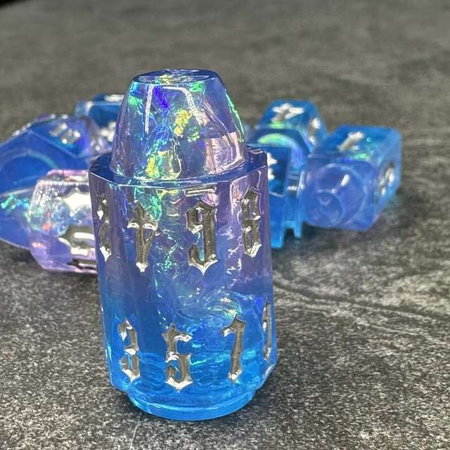 Sage's Spectral Revolver Dawn Bullets Resin Dice Set image 0