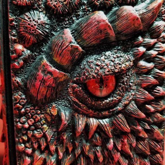 Eye of the Red Dragon Notebook | Handmade Notebook for TTRPG, Sketchbook, Diary image 7