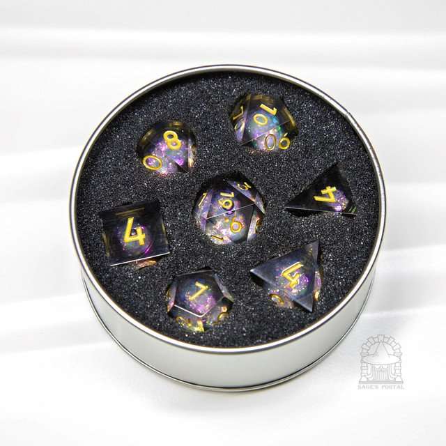 Sage's Spirits - Nether Spirits Liquid Core Sharp Edge Resin Dice Set image 9