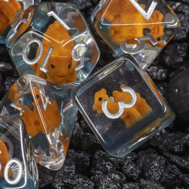 Sage's Camel Familiar Resin Polyhedral Dice Set image 0