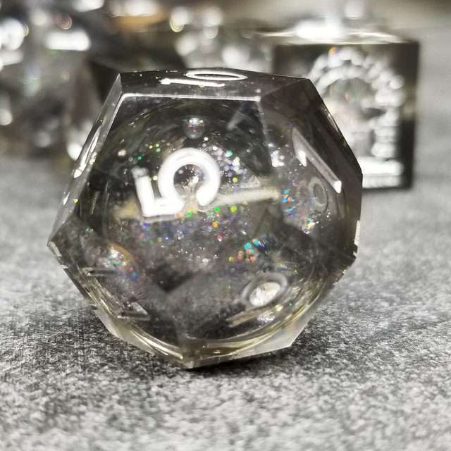 Sage's Spirits - Nocturnal Spirits Liquid Core Sharp Edge Resin Dice Set image 4