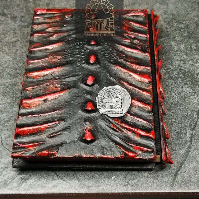 Eye of the Red Dragon Notebook Gift Set | Handmade Notebook for TTRPG, Sketchbook, Diary image 4