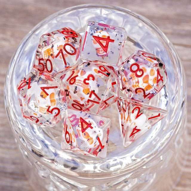 Sage's Familiars - Animated Skull Resin Polyhedral Dice Set image 8