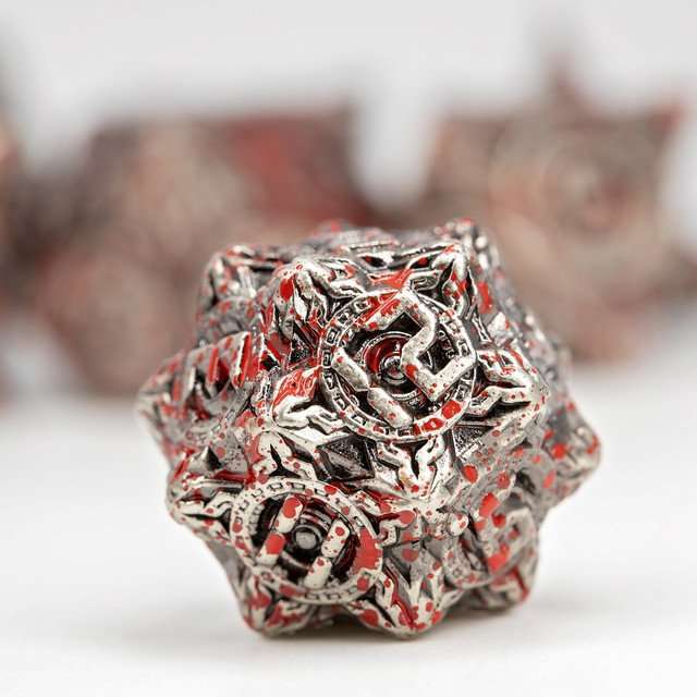 Sage’s Chronurgy Timeless Carnage Metal Polyhedral Dice Set image 4