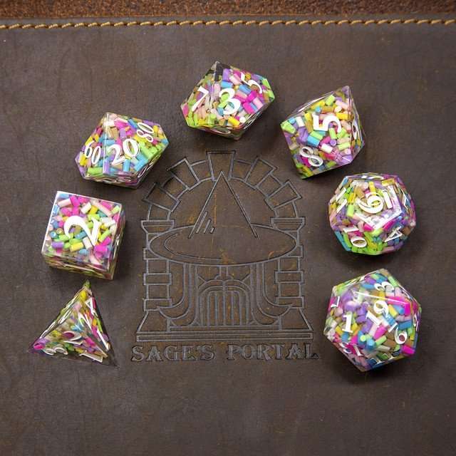Sage's Exaltations - Naming Day Sharp Edge Resin Dice Set image 7