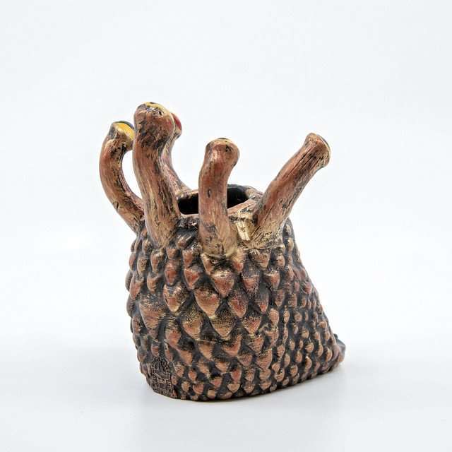Yellow Eye Tyrant Desk Companion Phone Stand & Pencil Holder image 2