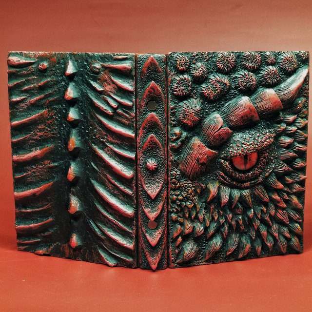 Eye of the Red Dragon Notebook | Handmade Notebook for TTRPG, Sketchbook, Diary image 0