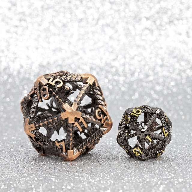 Sage’s 42mm Draconic Prison Copper Cage Hollow Metal D20 image 5