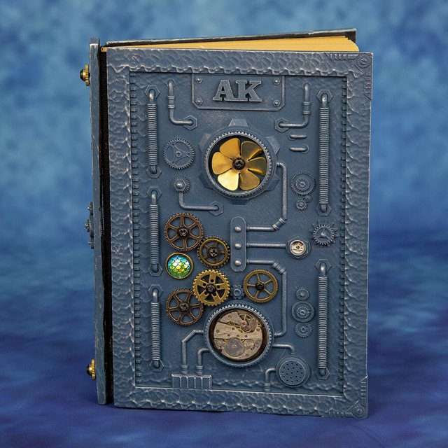 Sage's Gnomish Notebook Blue | Handmade Notebook for TTRPG, Sketchbook, Diary image 6