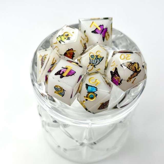Sage's Kindred Companions Fluttering Swarm Sharp Edge Resin Dice Set image 8