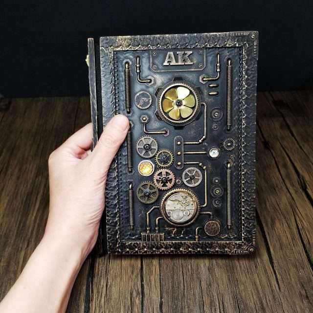 Sage's Gnomish Copper Notebook Gift Set | Handmade Notebook for TTRPG, Sketchbook, Diary image 4