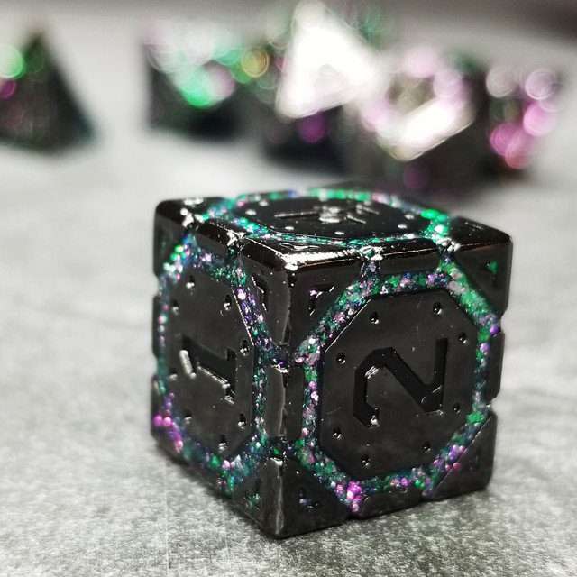 Sage's Warp Armor Metal Polyhedral Dice Set image 5