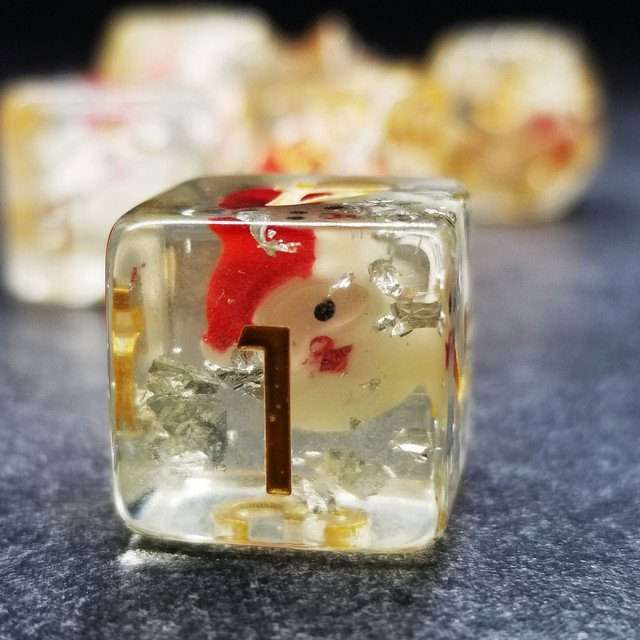 Sage's Jolly Santa Resin Polyhedral Dice Set image 9