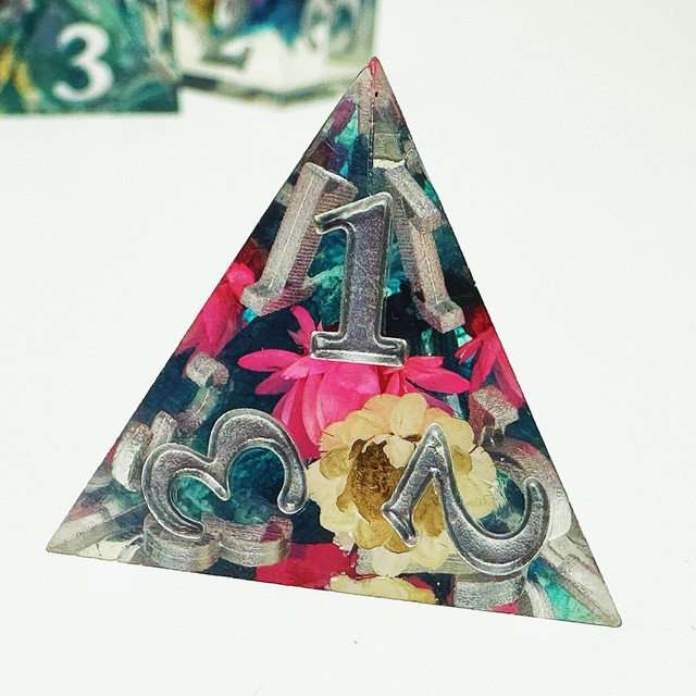 Sage's Spring Florets Sharp Edge Resin Dice Set image 4