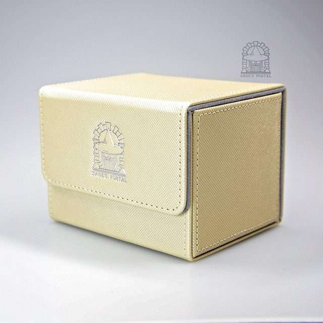 Sage’s Premium Deck Storage Box for TCG, Dice, Jewelry 105mm x 89mm x 76mm - Beige image