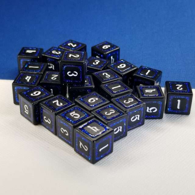 Sage's Splendors Royal Blue Metal d6 Dice 24 Piece Set image 0