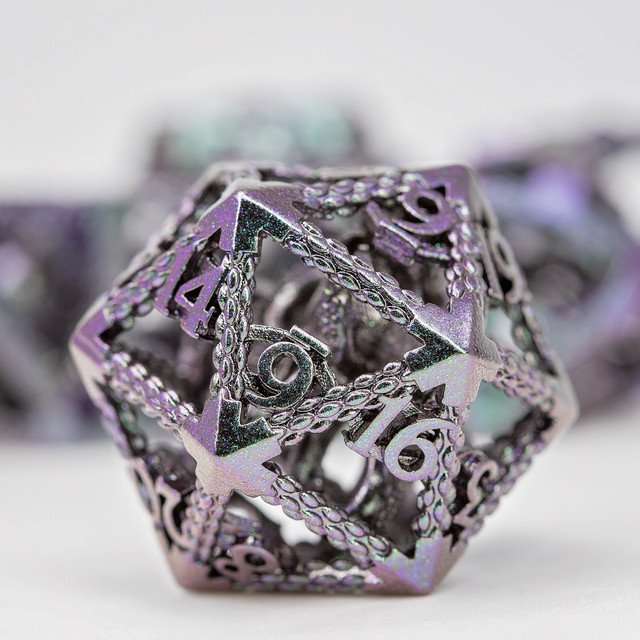 Sage's Imprisoned Kraken Ocean Depths Hollow Metal Dice Set image 3
