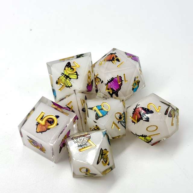 Sage's Kindred Companions Fluttering Swarm Sharp Edge Resin Dice Set image 6