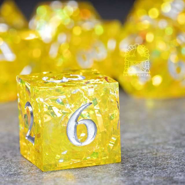 Sage's Exaltations - Radiant Meadow Sharp Edge Resin Dice Set image 6