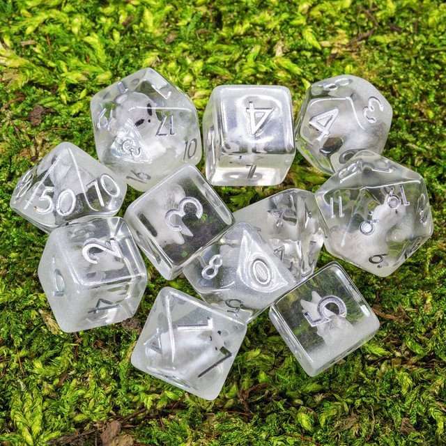 Exclusive Sage's Companion Wolf Pup Limited Edition 11-pc Glow in the Dark Dice Set image 8