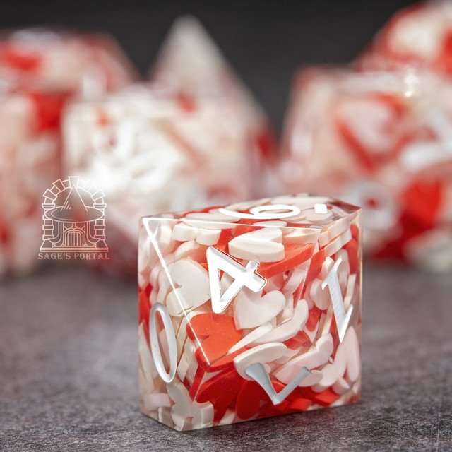 Sage's Exaltations - Pure Love Sharp Edge Resin Dice Set image 4