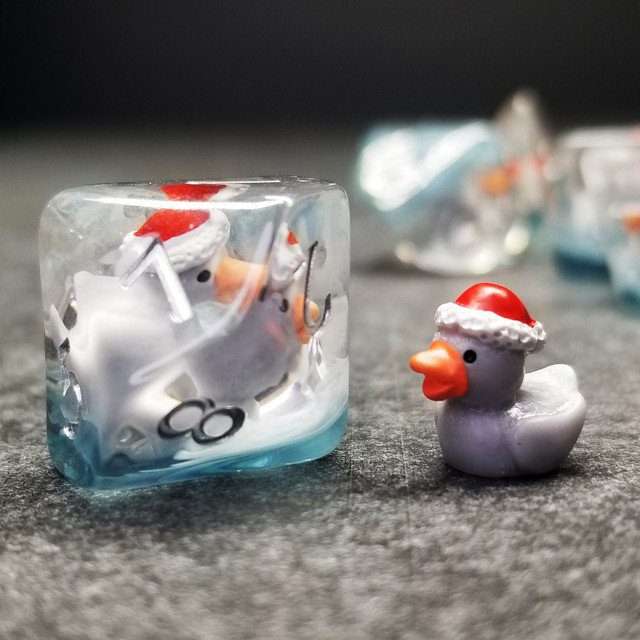 Sage's Festivus Duck Familiar Resin Polyhedral Dice Set image 3