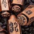 Sage's Holy Revolver Copper Bullets Metal Dice Set image 0
