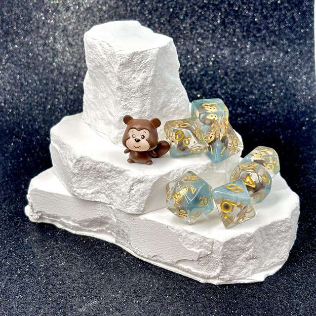 Sage's Chipmunk Familiar Resin Polyhedral Dice Set image 2
