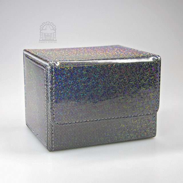 Sage’s Premium Deck Storage Box for TCG, Dice, Jewelry 105mm x 89mm x 76mm - Holo Black image