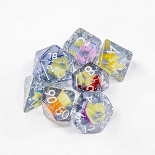Sage's Familiars - Rainbow Magic Shrooms Resin Dice Set image 15
