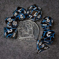Sage's Relics of Antiquity - Dark Silver Blue Metal Polyhedral Dice Set image 0